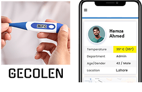 gecolen rfid body temperature monitoring system